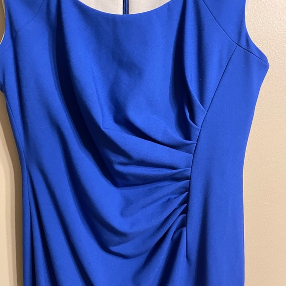 Royal blue Calvin Klein lined and fitted zip up dress size 10 in great condition - Picture 2 of 8
